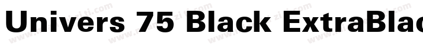 Univers 75 Black ExtraBlackExtObl字体转换